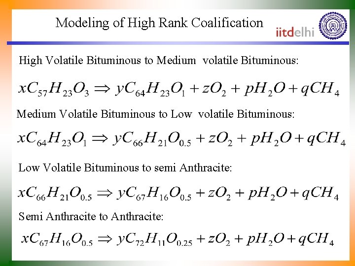Modeling of High Rank Coalification High Volatile Bituminous to Medium volatile Bituminous: Medium Volatile