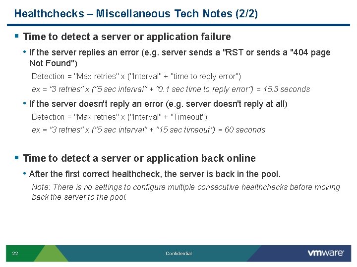 Healthchecks – Miscellaneous Tech Notes (2/2) § Time to detect a server or application