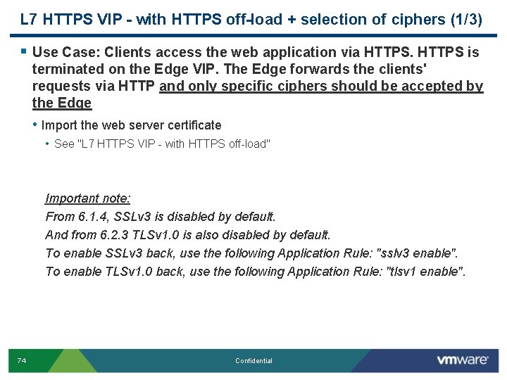 L 7 HTTPS VIP - with HTTPS off-load + selection of ciphers (1/3) §