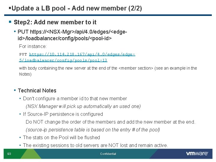 §Update a LB pool - Add new member (2/2) § Step 2: Add new