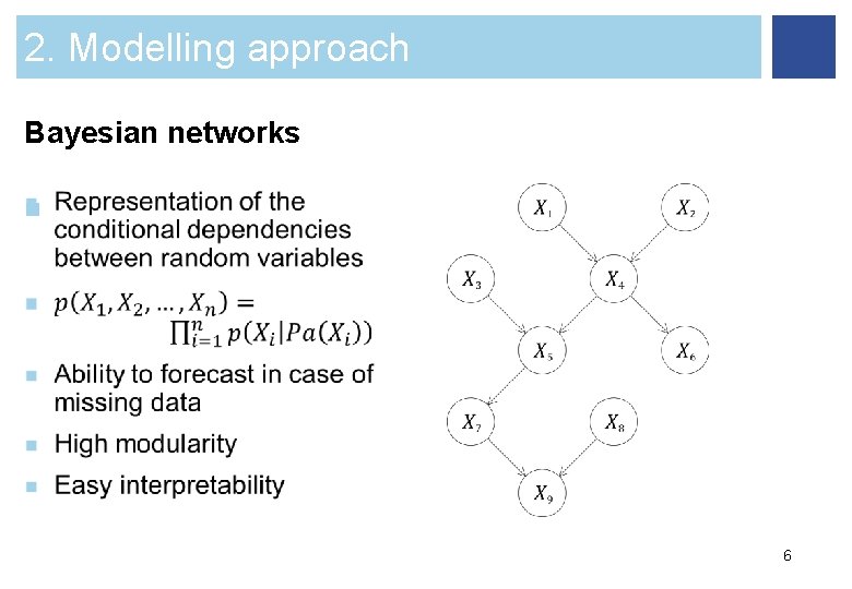 2. Modelling approach Bayesian networks n 6 