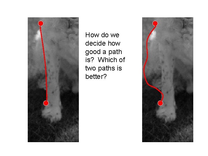 How do we decide how good a path is? Which of two paths is