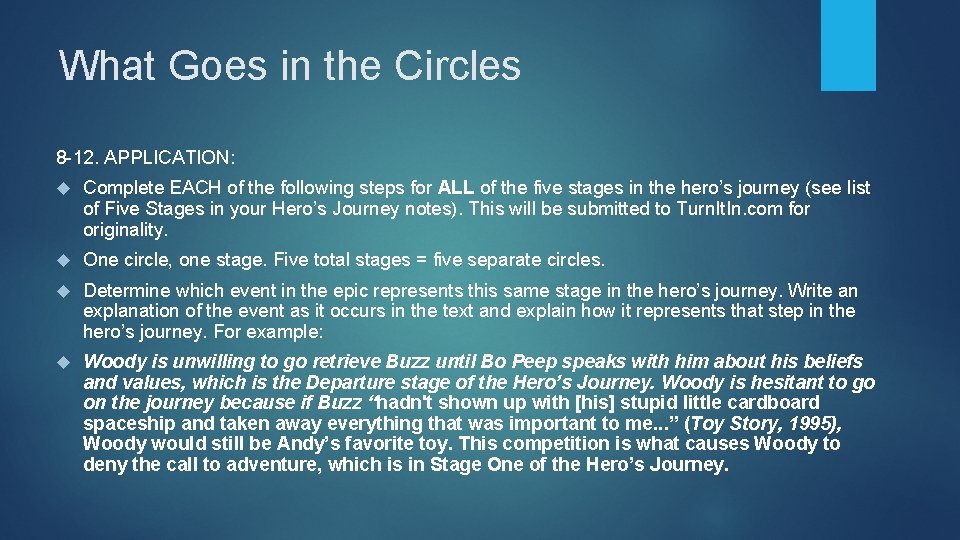 What Goes in the Circles 8 -12. APPLICATION: Complete EACH of the following steps