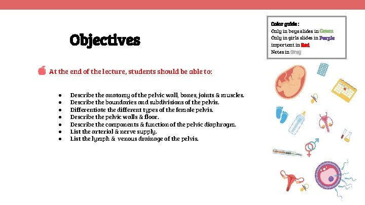 Objectives At the end of the lecture, students should be able to: ● ●