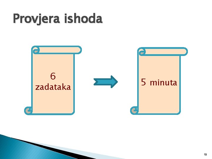 Provjera ishoda 6 zadataka 5 minuta 19 