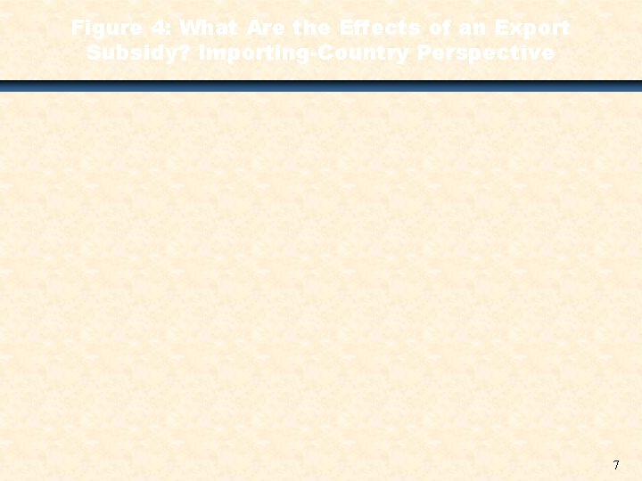 Figure 4: What Are the Effects of an Export Subsidy? Importing-Country Perspective 7 