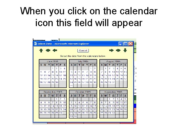 When you click on the calendar icon this field will appear 