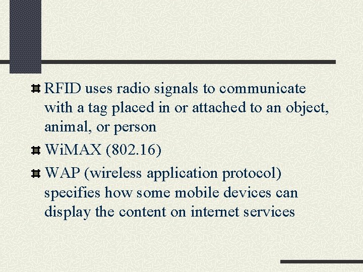 RFID uses radio signals to communicate with a tag placed in or attached to