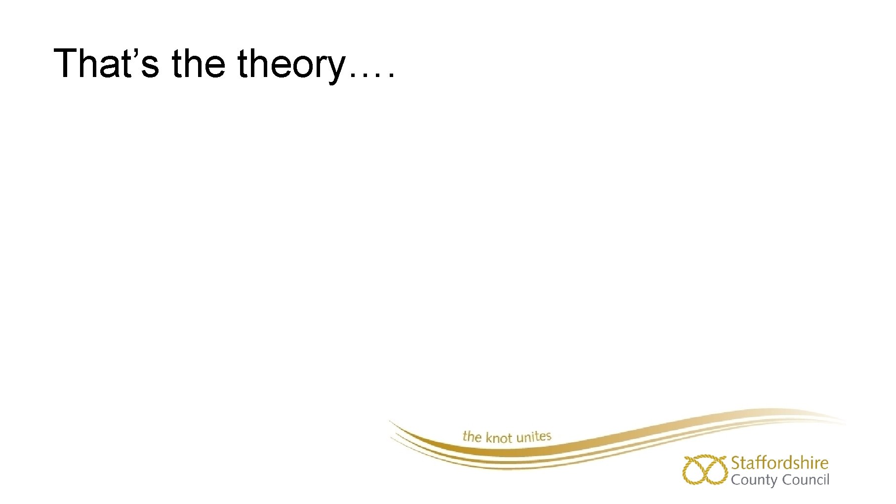 That’s theory…. 