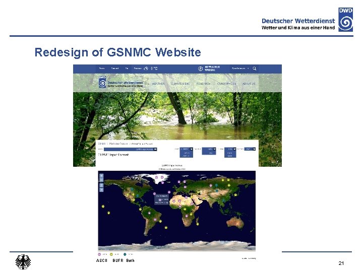 Redesign of GSNMC Website ASCII BUFR Both 21 