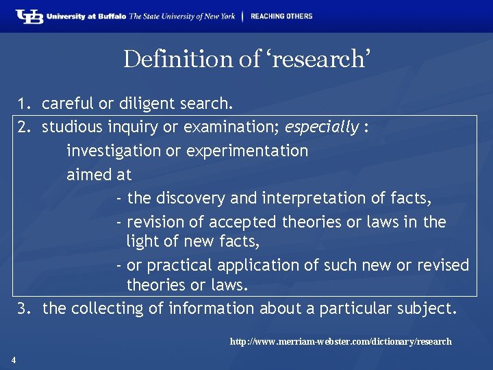 Definition of ‘research’ 1. careful or diligent search. 2. studious inquiry or examination; especially