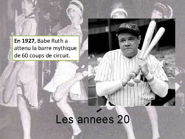 En 1927, Babe Ruth a attenu la barre mythique de 60 coups de circuit.