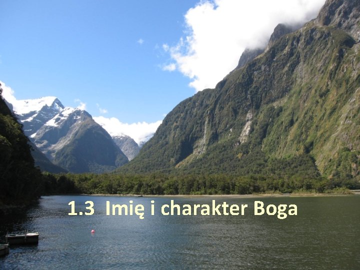 1. 3 Imię i charakter Boga 