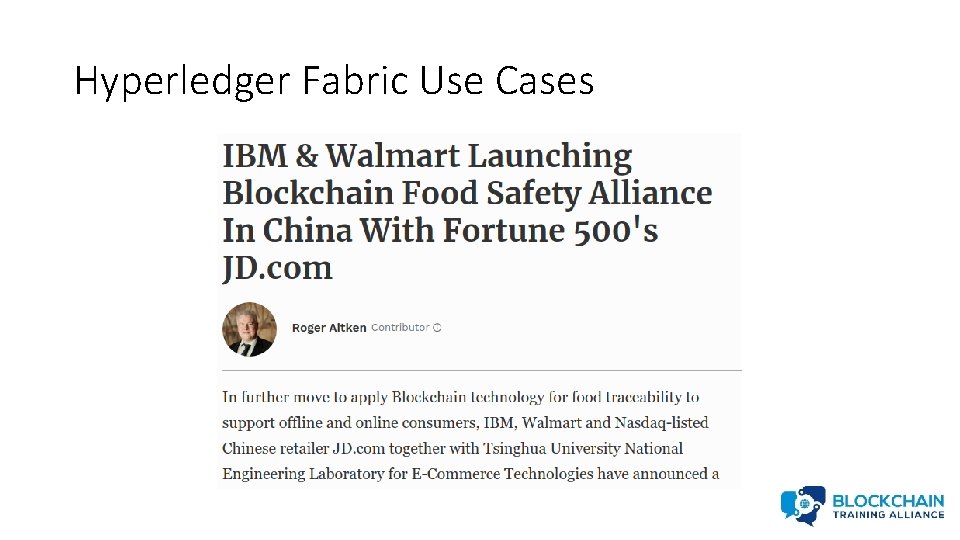 Hyperledger Fabric Use Cases 