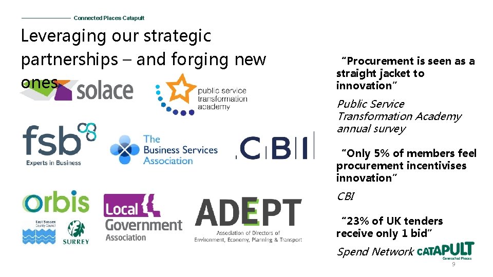 ––––––––– Connected Places Catapult Leveraging our strategic partnerships – and forging new ones “Procurement