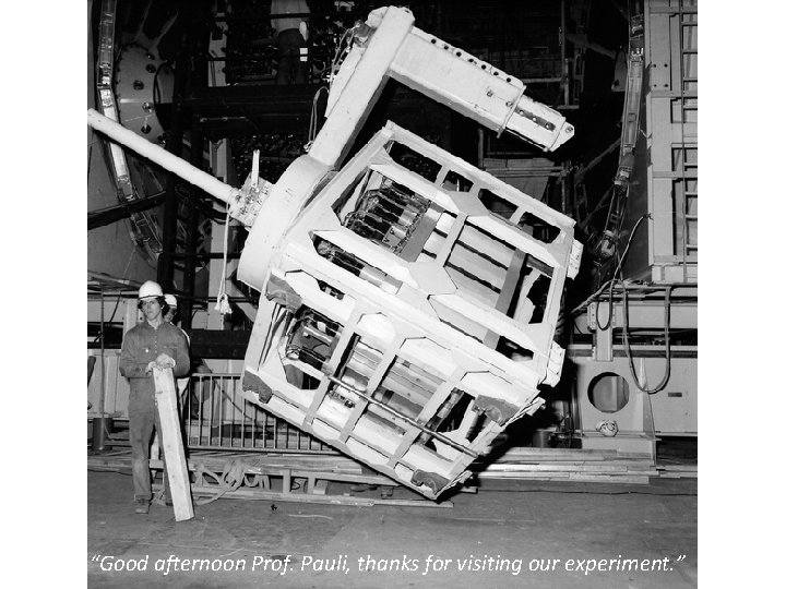 “Good afternoon Prof. Pauli, thanks for visiting our experiment. ” 