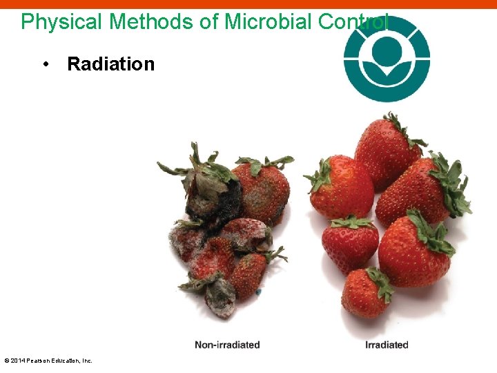 Physical Methods of Microbial Control • Radiation © 2014 Pearson Education, Inc. 