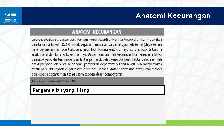 Anatomi Kecurangan Pengendalian yang Hilang www. penerbitsalemba. com 