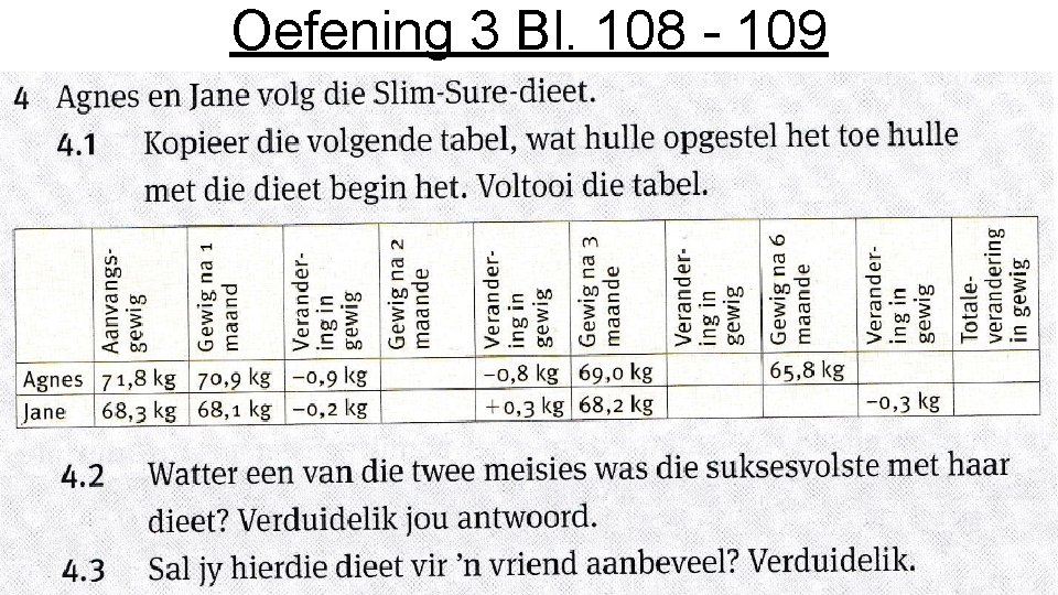 Oefening 3 Bl. 108 - 109 