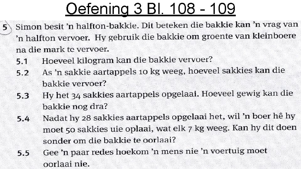 Oefening 3 Bl. 108 - 109 