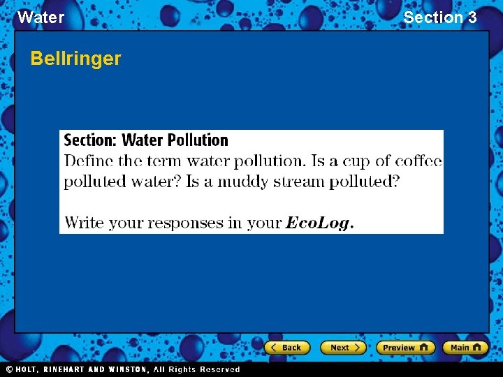 Water Bellringer Section 3 