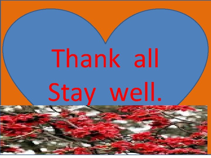 Thank all Stay well. 