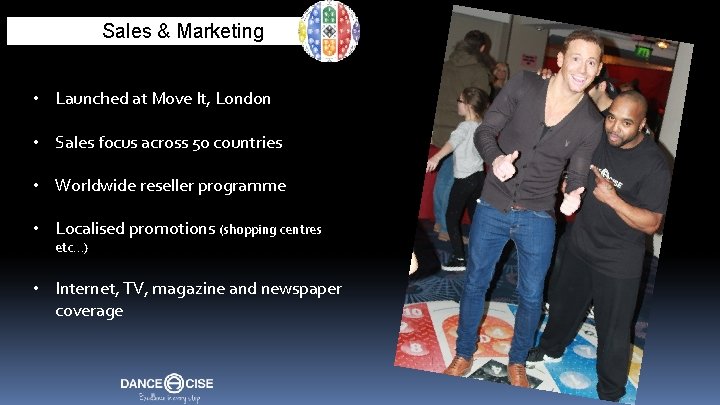 Sales & Marketing • Launched at Move It, London • Sales focus across 50