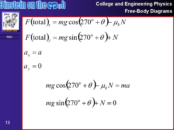 College and Engineering Physics Free-Body Diagrams TOC 13 