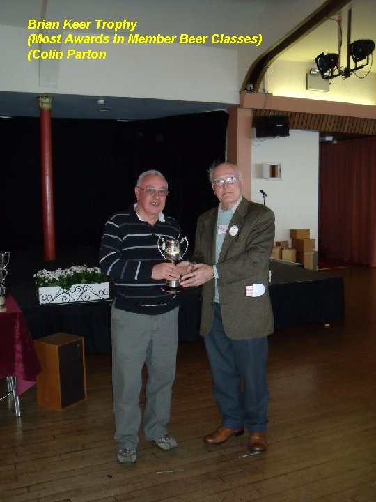 Brian Keer Trophy (Most Awards in Member Beer Classes) (Colin Parton 