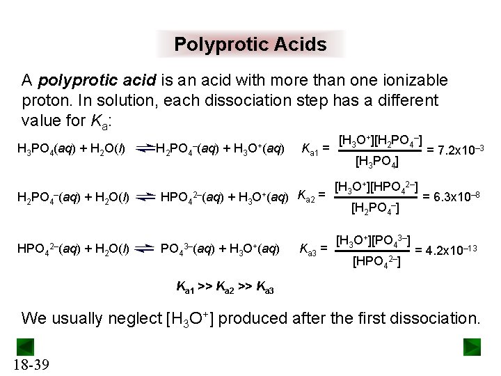 Polyprotic Acids A polyprotic acid is an acid with more than one ionizable proton.