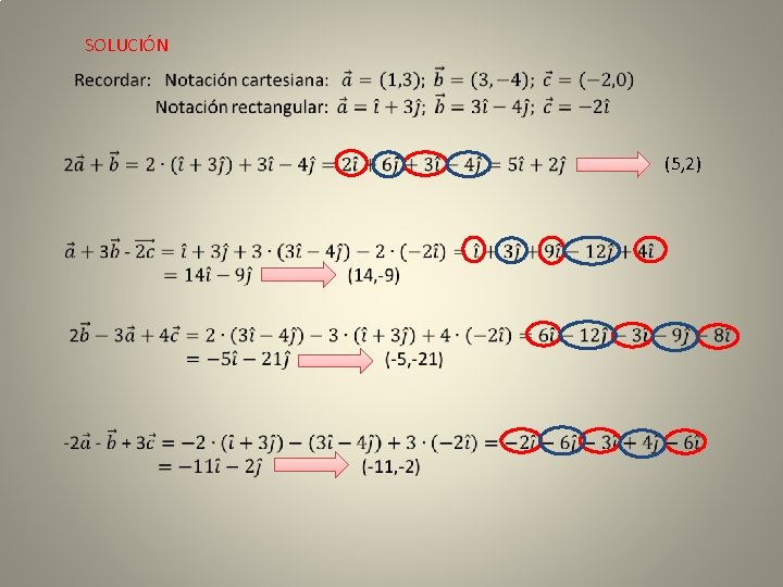 SOLUCIÓN (5, 2) 