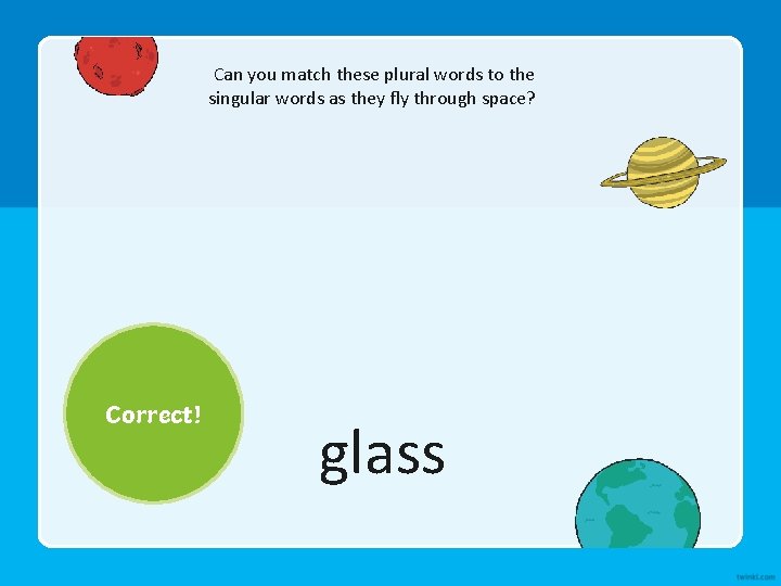 Can you match these plural words to the singular words as they fly through