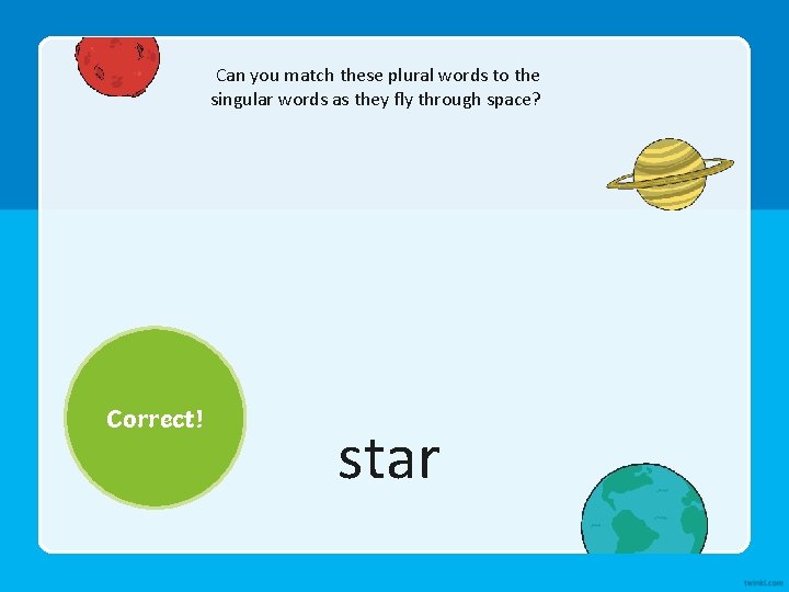 Can you match these plural words to the singular words as they fly through