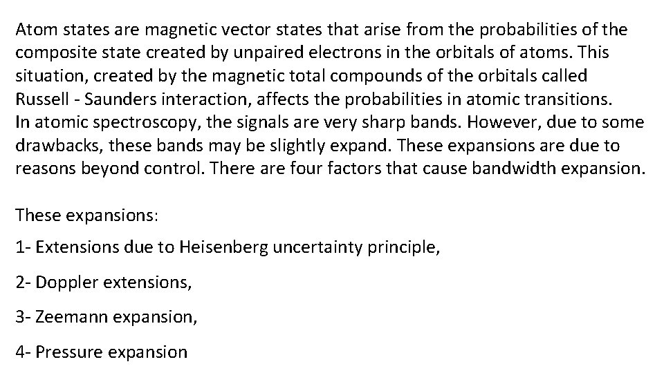 Atom states are magnetic vector states that arise from the probabilities of the composite