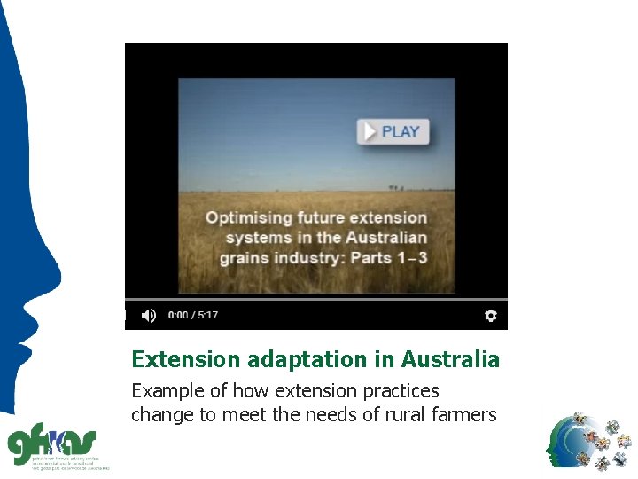Extension adaptation in Australia Example of how extension practices change to meet the needs