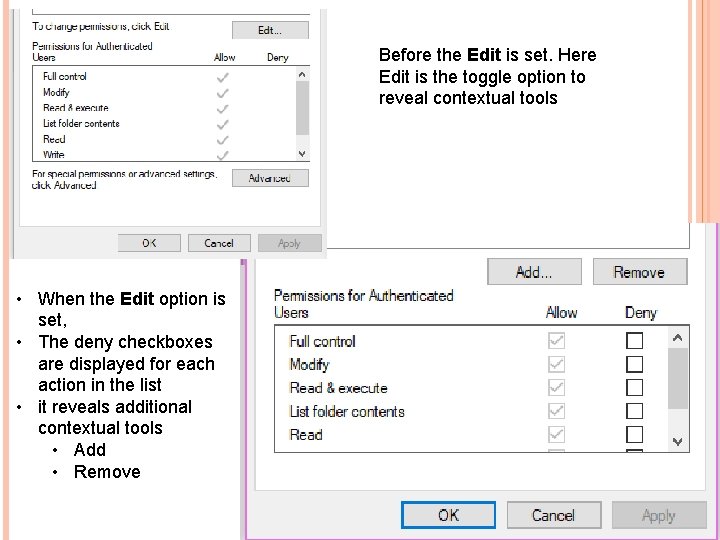 Before the Edit is set. Here Edit is the toggle option to reveal contextual