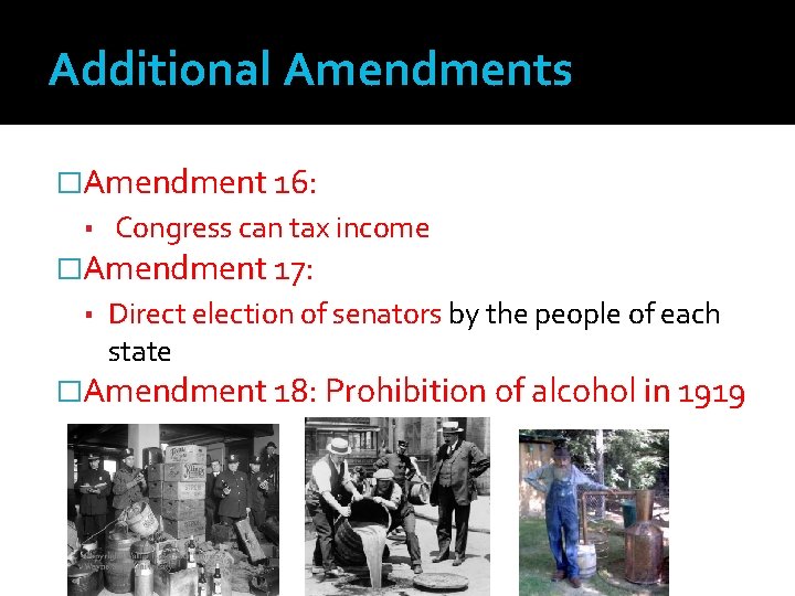 Amendments After The Bill Of Rights EQ Why