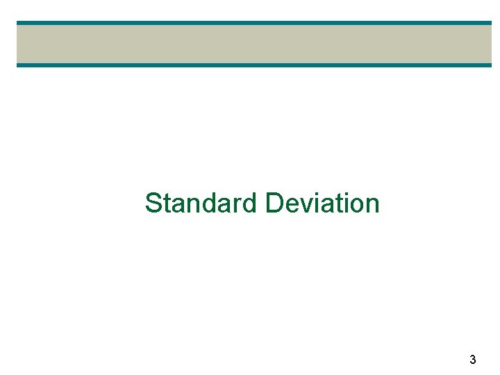 Standard Deviation 3 