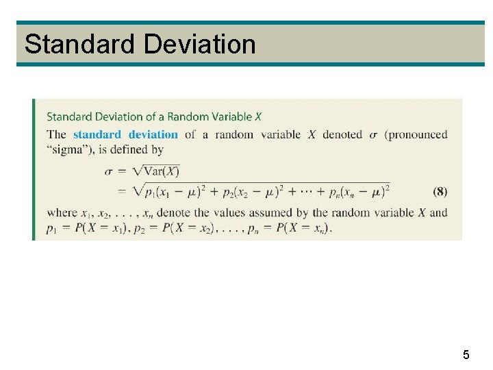 Standard Deviation 5 