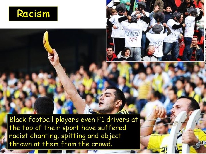 Racism Black football players even F 1 drivers at the top of their sport