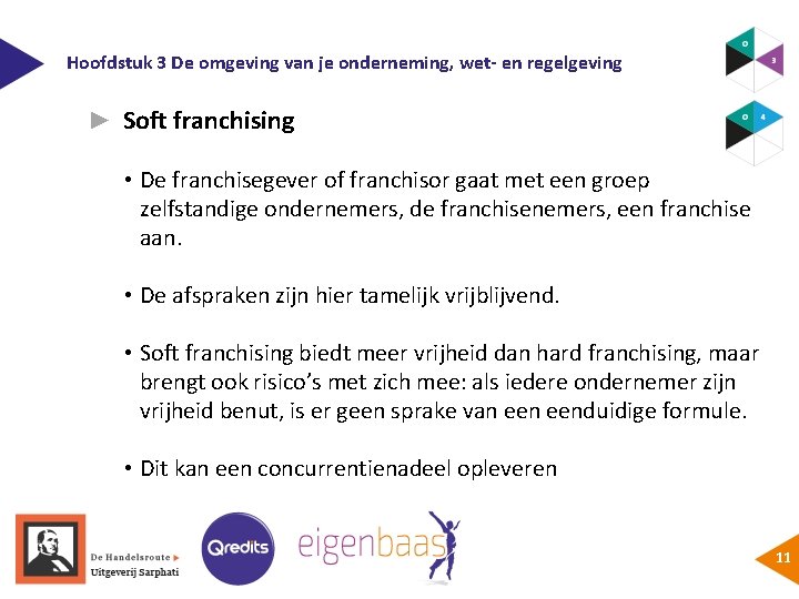 Hoofdstuk 3 De omgeving van je onderneming, wet- en regelgeving ► Soft franchising •