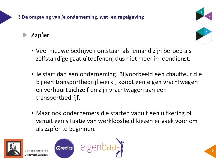 3 De omgeving van je onderneming, wet- en regelgeving ► Zzp’er • Veel nieuwe