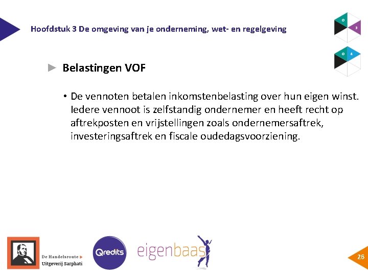 Hoofdstuk 3 De omgeving van je onderneming, wet- en regelgeving ► Belastingen VOF •