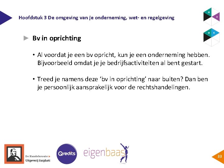 Hoofdstuk 3 De omgeving van je onderneming, wet- en regelgeving ► Bv in oprichting