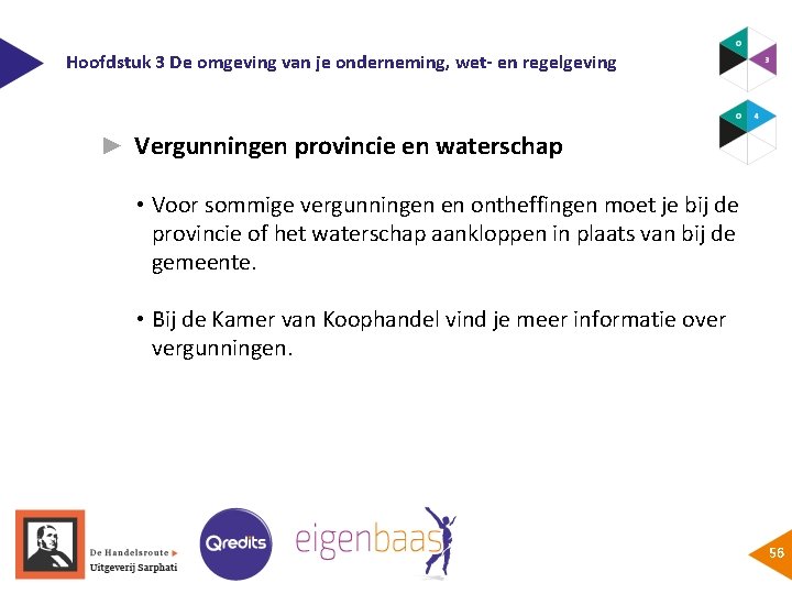 Hoofdstuk 3 De omgeving van je onderneming, wet- en regelgeving ► Vergunningen provincie en
