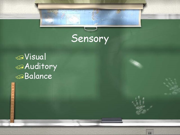 Sensory /Visual /Auditory /Balance 