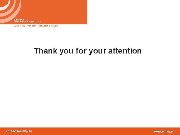 Thank you for your attention contact@e-mfp. eu www. e-mfp. eu 