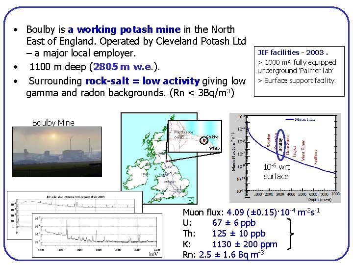  • Boulby is a working potash mine in the North East of England.