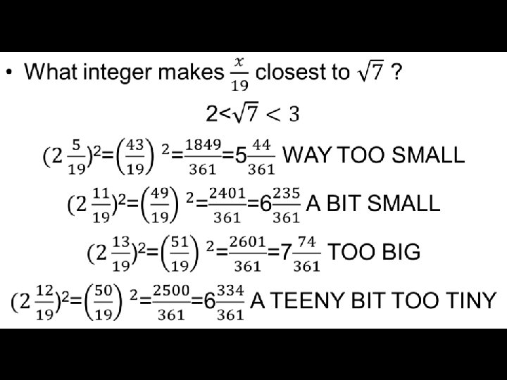 RATIONAL APPROXIMATIONS? 