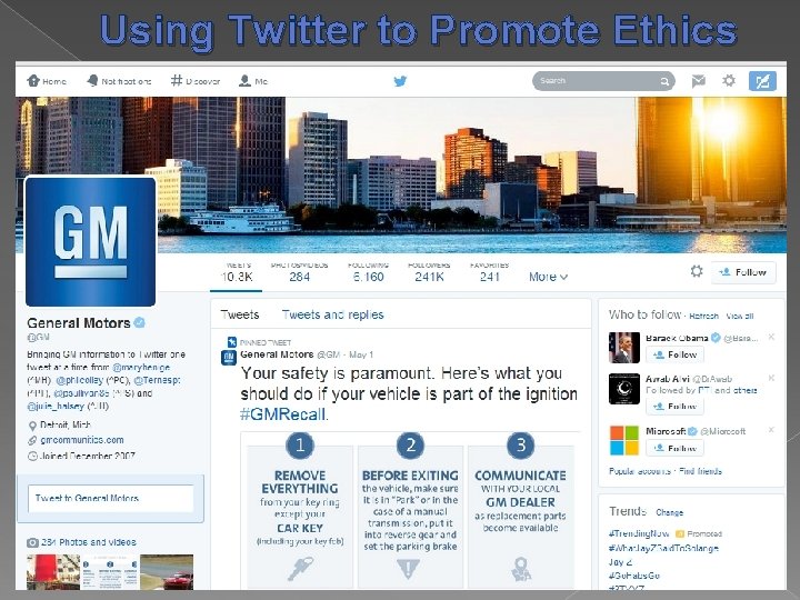 Using Twitter to Promote Ethics 